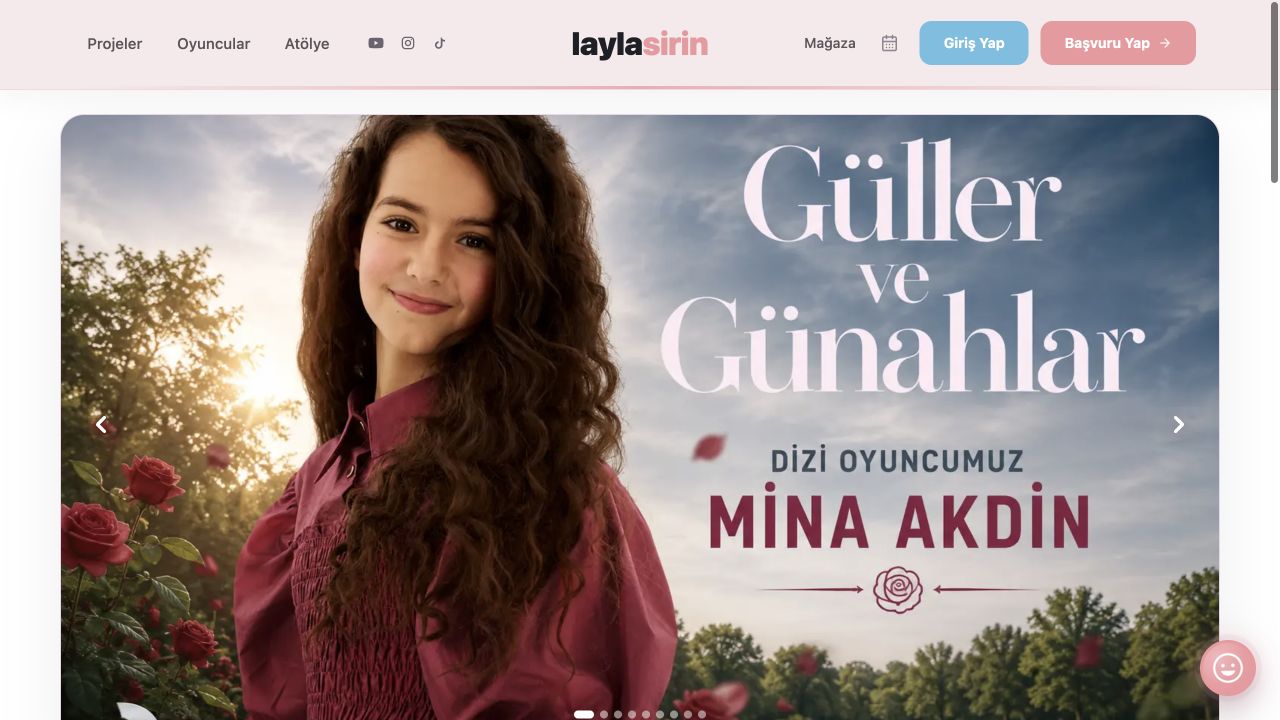 Layla Şirin oyuncu ve proje vitrini